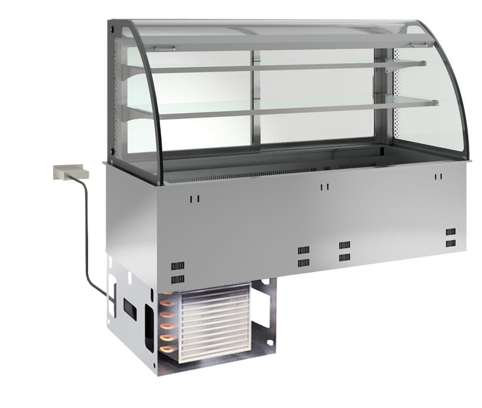 KBS Einbau-Kühlvitrine mit Kühlplatte E-EKVP 2A GN 3/1 - kundenseitig offen
