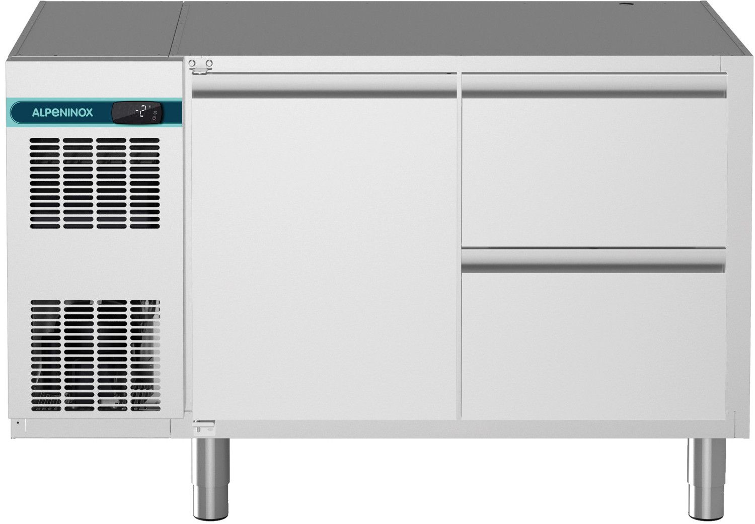 Alpeninox Kühltisch, 2 Abteile CLM 650 2-7011