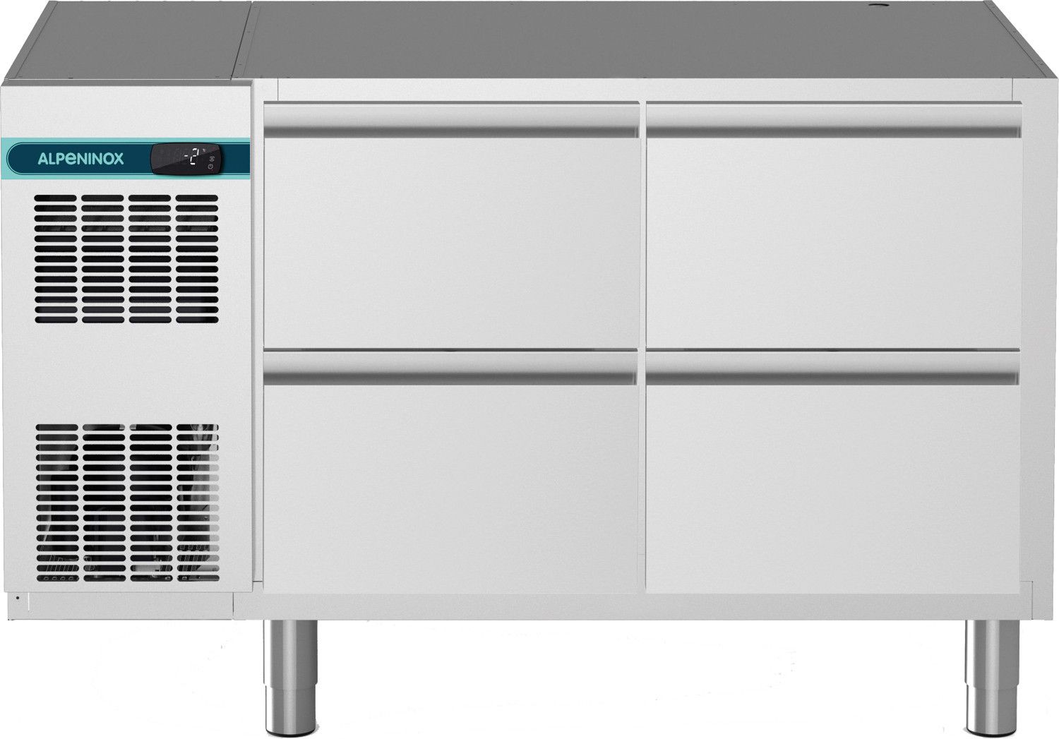 Alpeninox Kühltisch, 2 Abteile CLM 650 2-7031