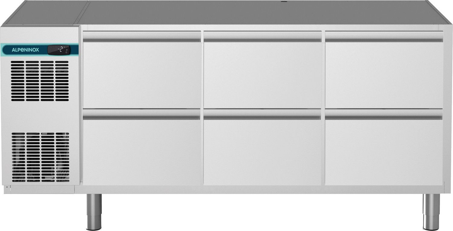 Alpeninox Kühltisch, 3 Abteile CLM 650 3-7051