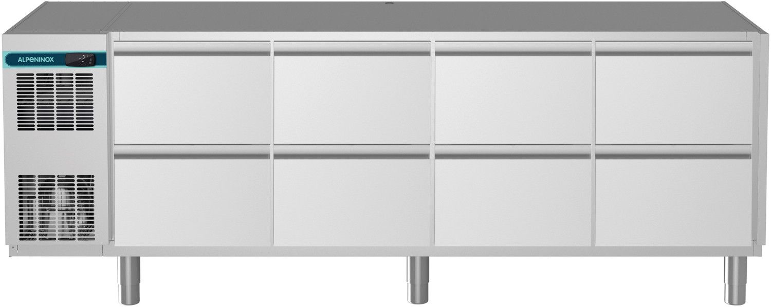 Alpeninox Kühltisch, 4 Abteile CLM 650 4-7051