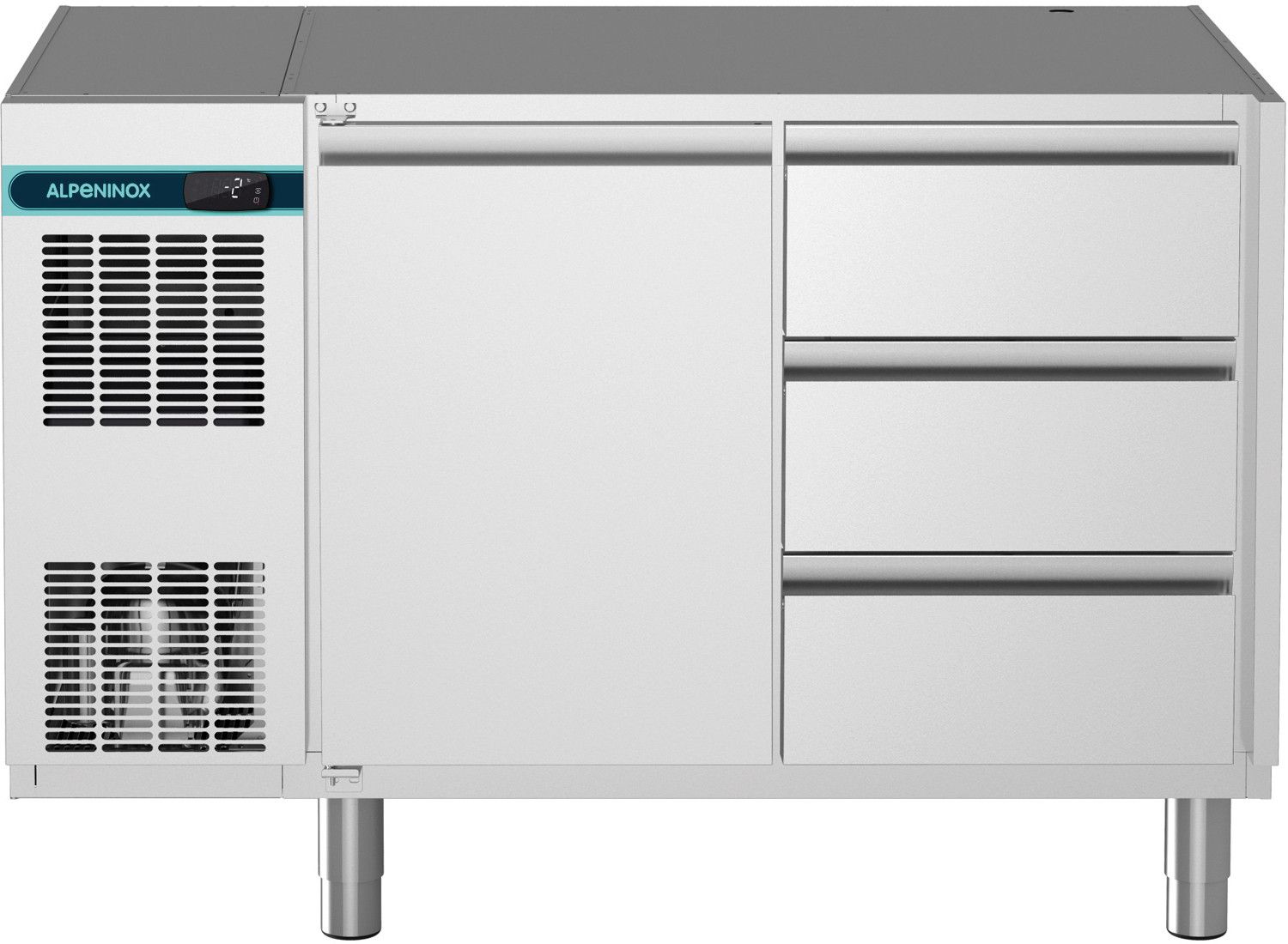 Alpeninox Kühltisch, 2 Abteile CLM 700 2-7061