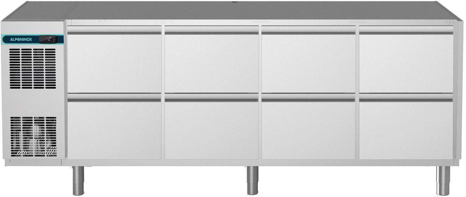 Alpeninox Kühltisch, 4 Abteile CLM 700 4-7051