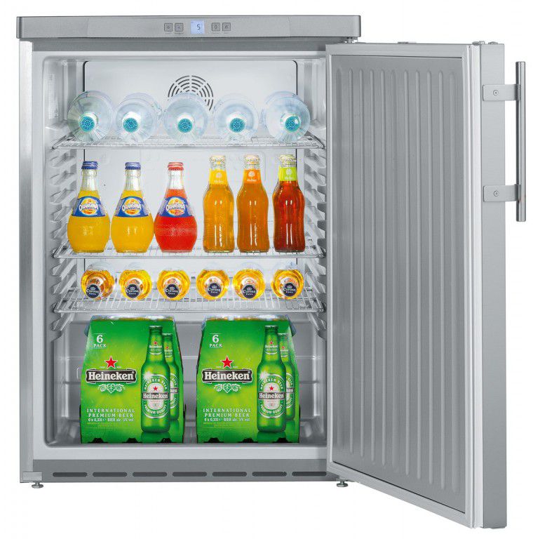 KBS Kühlschrank unterbaufähig FKUv 1660 CHR, Edelstahl, mit Umluftkühlung  und keine Beleuchtung, 40511660