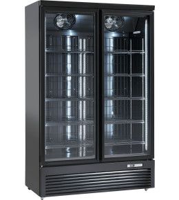 Esta Glastür-Tiefkühlschrank KF1006Eblack