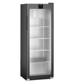 Flaschenkühlschrank mit Glastür - Gastronomie - Bar - schwarz - LED - KW90