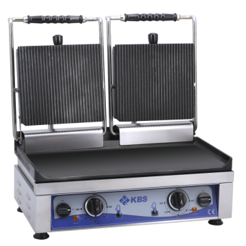 KBS Kontaktgrill 52x24 gerillt & glatt 2 Heizzonen