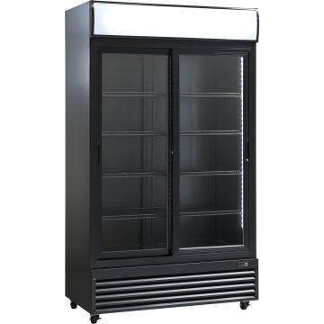 Esta Glasschiebetüren-Kühlschrank SD 1001 GLSS-LED