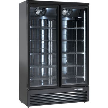 Esta Glastür-Tiefkühlschrank KF1006Eblack