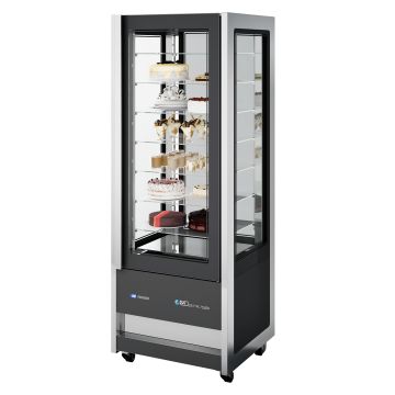 ISA Kühl- und Tiefkühlvitrine CRISTAL TOWER 750 RV TB/TN BLACK