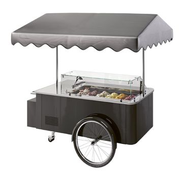 ISA Speiseeiswagen CARRETTINO SCHWARZ