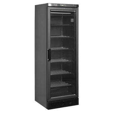 Tefcold Glastür-Tiefkühlschrank UFSC371G Black