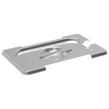 Rieber GN-Flachdeckel 1/9 - mit Löffelausschnitt & Griffausschnitt
