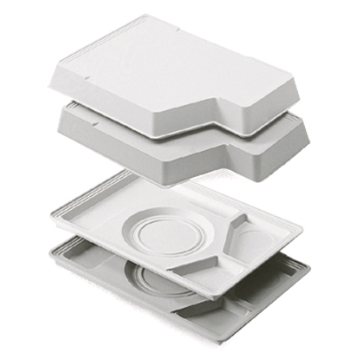 Rieber Thermotray-Set-Kompakttablett lichtgrau
