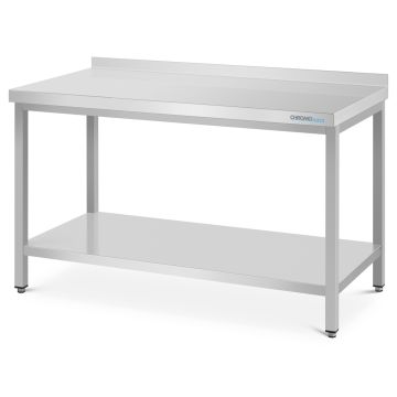 Chromonorm Edelstahl Arbeitstisch 600 MA mit Grundboden