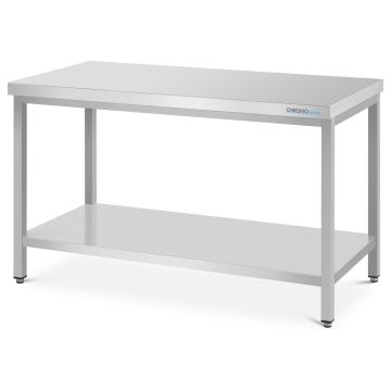 Chromonorm Edelstahl Arbeitstisch 600 OA mit Grundboden