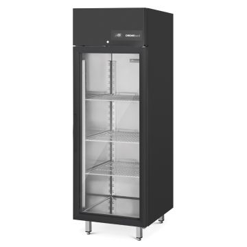 Chromonorm Glastür-Tiefkühlschrank Star Black BR 650 GN 2/1
