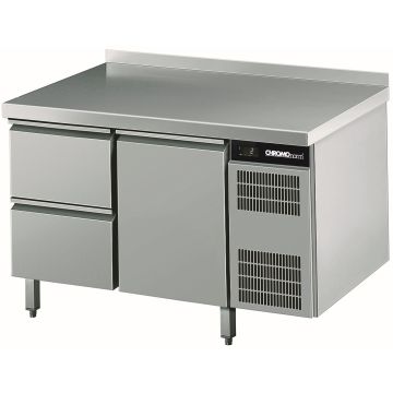 Chromonorm Kühltisch CNS, 1 Tür, 2 Schubladen