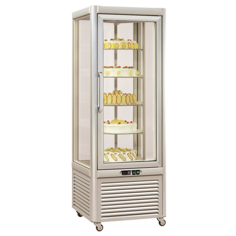 KBS Kuchenvitrine Prisma 400 TNV-PG silber