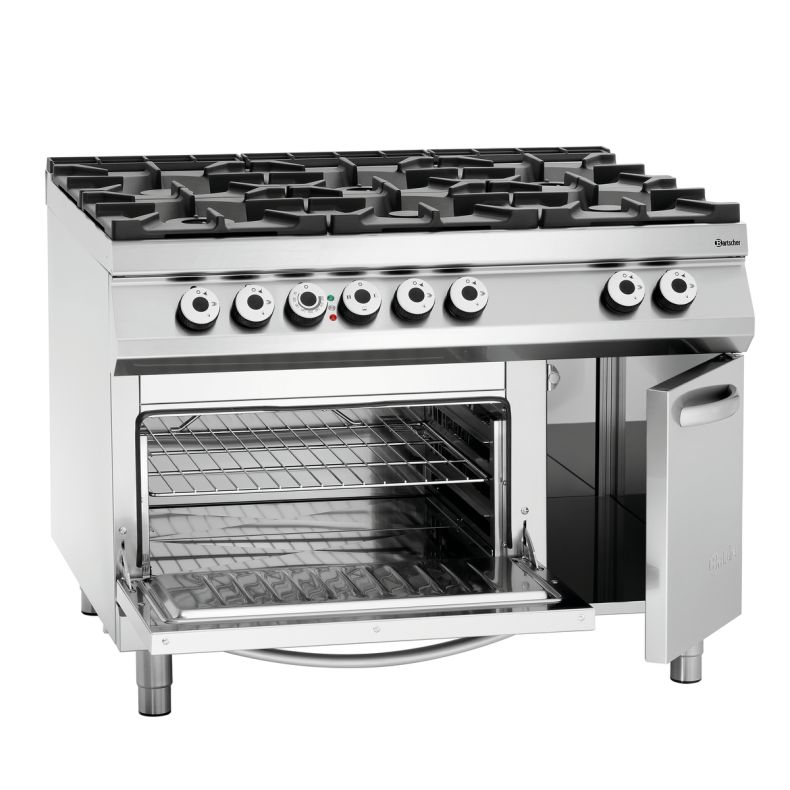 Bartscher Gasherd 6 Flammen EBO 2/1GN, NS