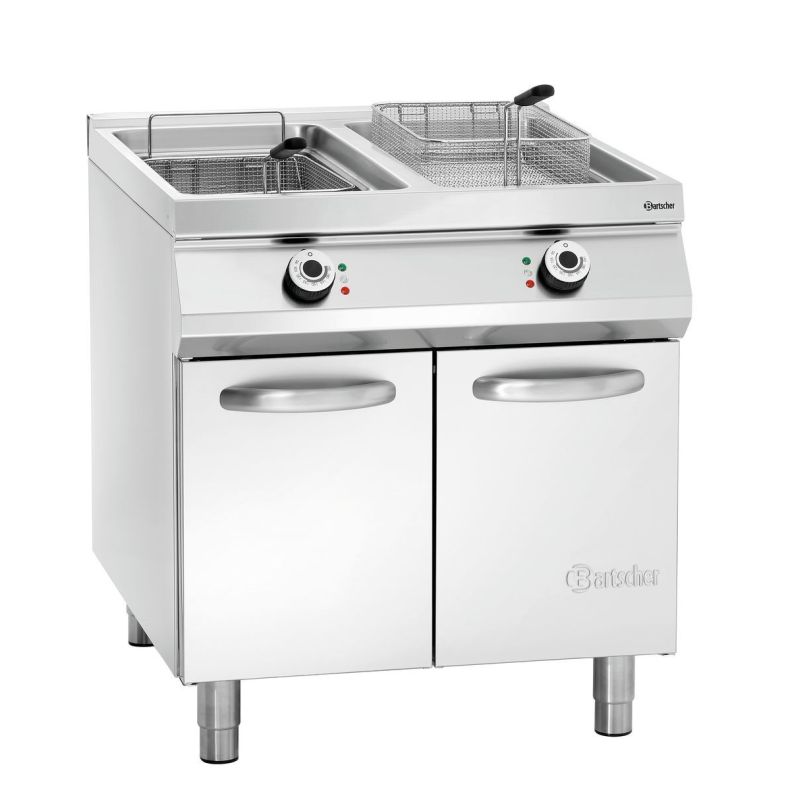 Bartscher Elektro-Standfritteuse, 2 Becken