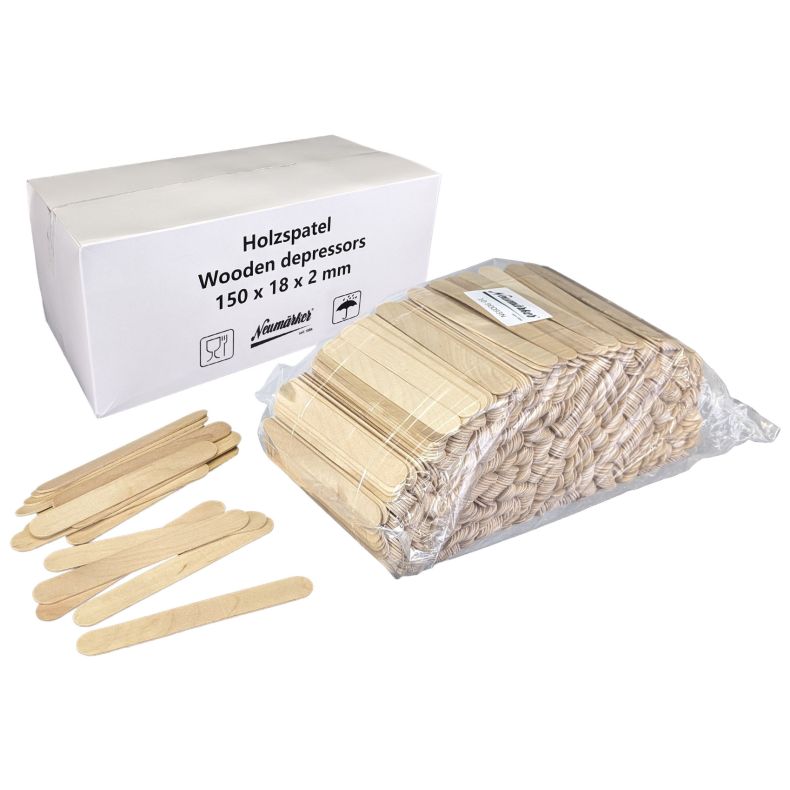 Neumärker Holzstiele für Waffel am Stiel (1000 Stück)