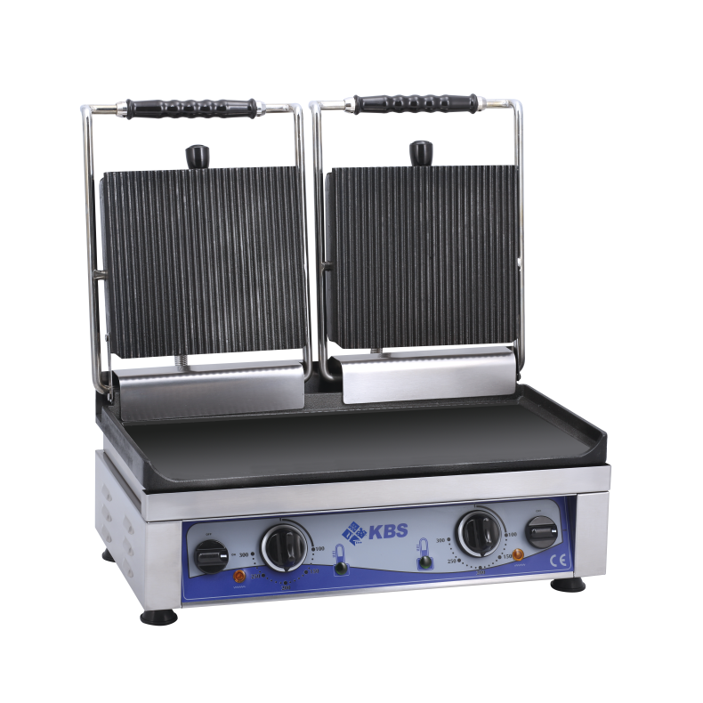 KBS Kontaktgrill 52x24 gerillt & glatt 2 Heizzonen