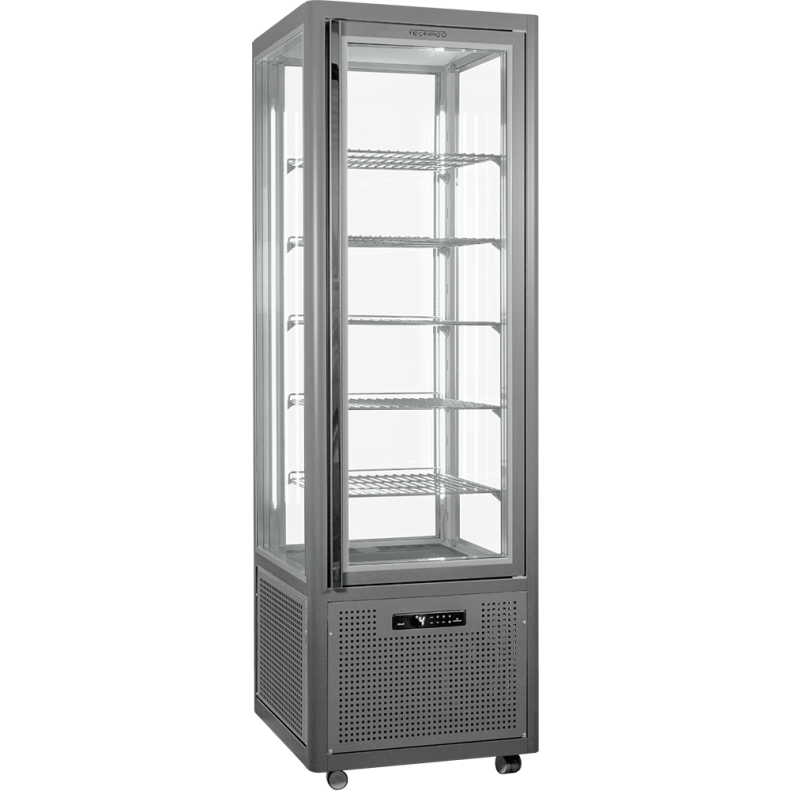 KBS Kuchenvitrine Snelle 360 R LED lichtgrau