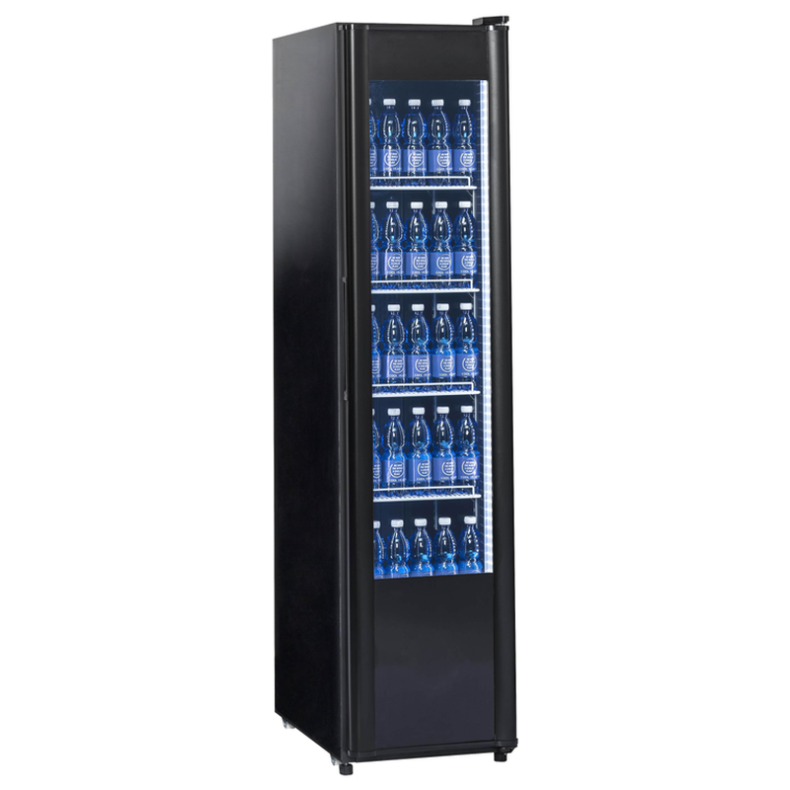 KBS Glastürkühlschrank 326 G Slim schwarz