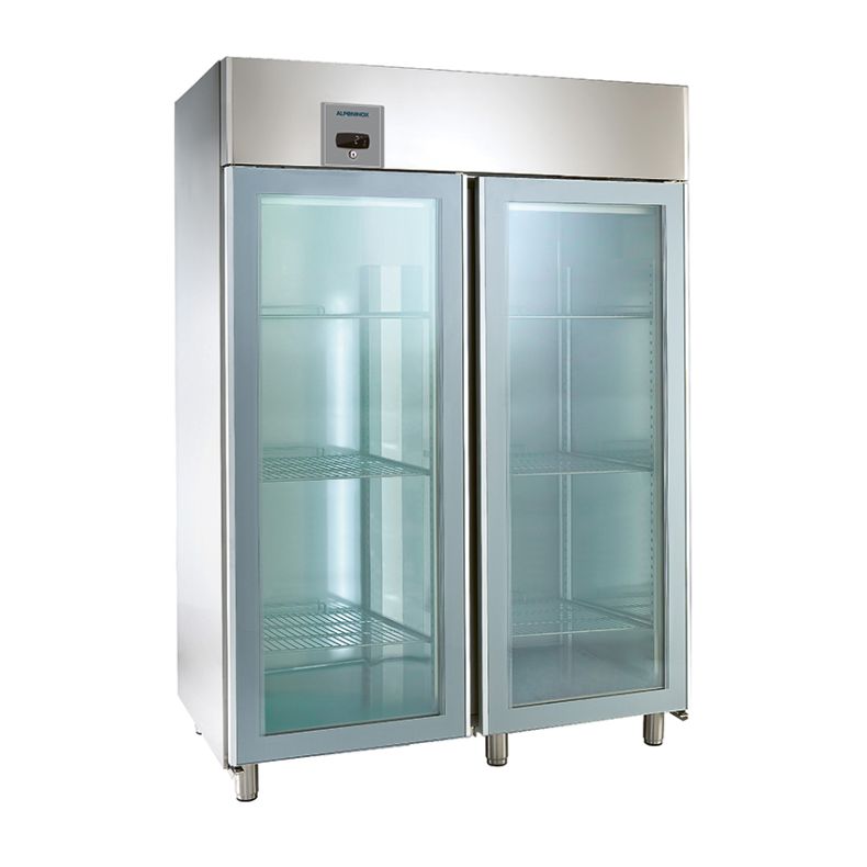 Alpeninox Glastürkühlschrank KU 1402-G BASE