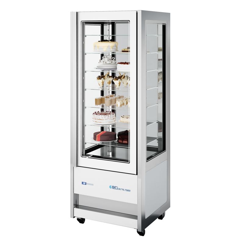 ISA Kuchenvitrine CRISTAL TOWER 750 RV TN WHITE
