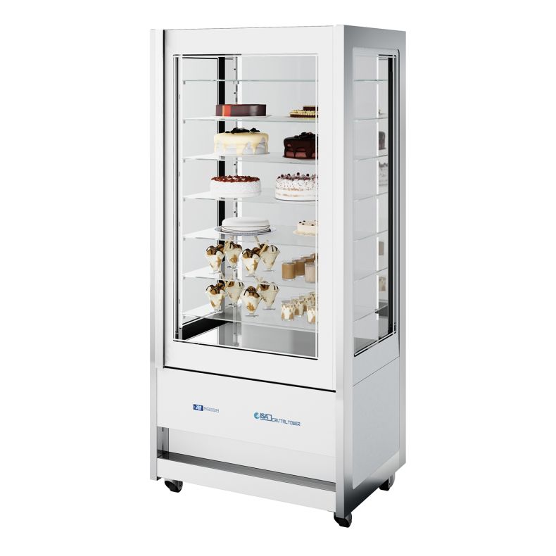 ISA Kühl- und Tiefkühlvitrine CRISTAL TOWER 930 RV  TB/TN WHITE