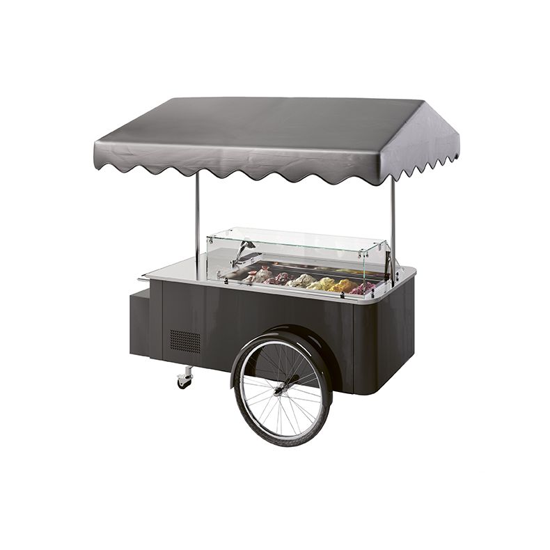 ISA Speiseeiswagen CARRETTINO SCHWARZ