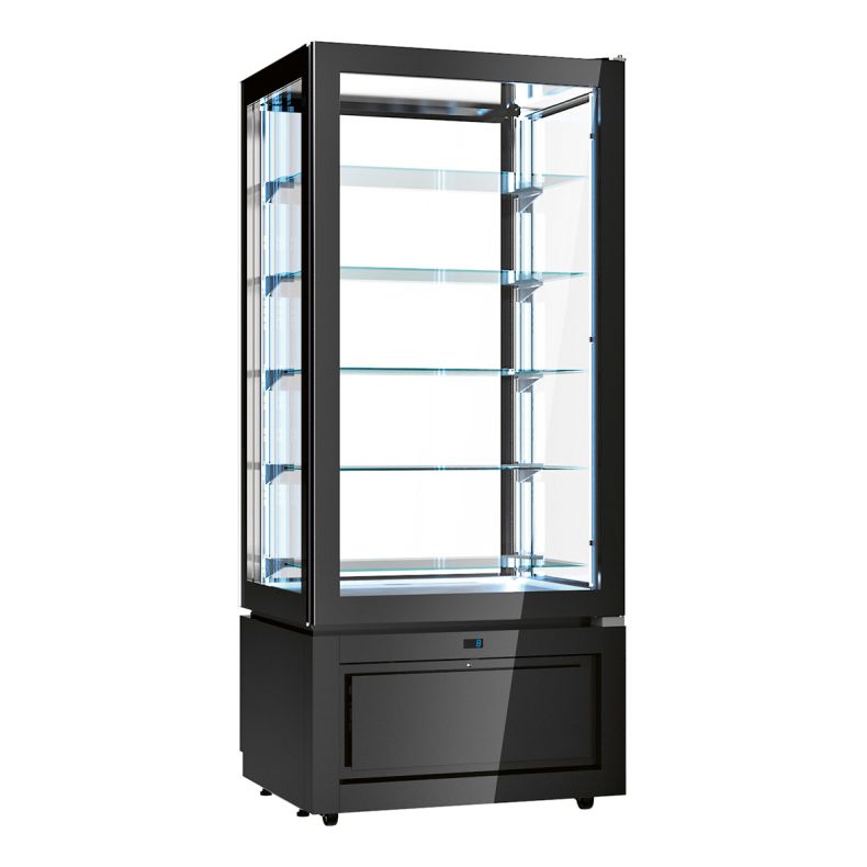 NordCap Panorama-Kühlvitrine LUXOR SCHWARZ