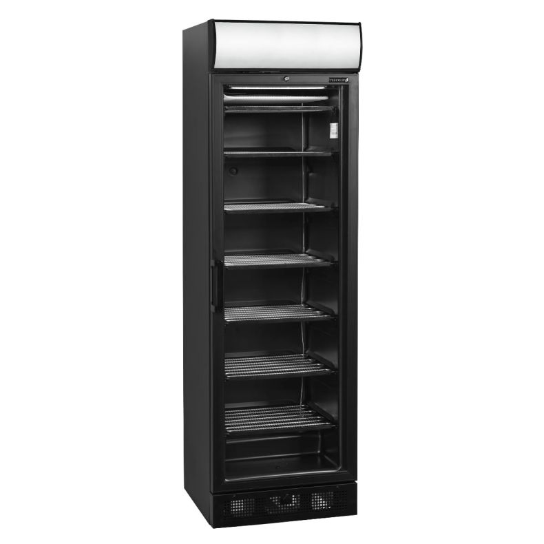 Tefcold Glastür-Tiefkühlschrank UFSC371GCP Black