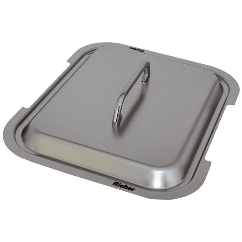 Rieber GN-Kochdeckel 1/2 Edelstahl - mit Griffaussparung