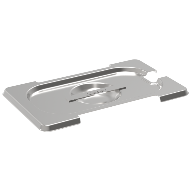 Rieber GN-Flachdeckel 1/9 - mit Löffelausschnitt & Griffausschnitt