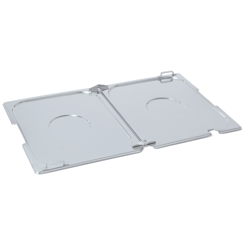 Rieber GN-Scharnier-Flachdeckel 1/1 - mit Löffelausschnitt & Griffausschnitt