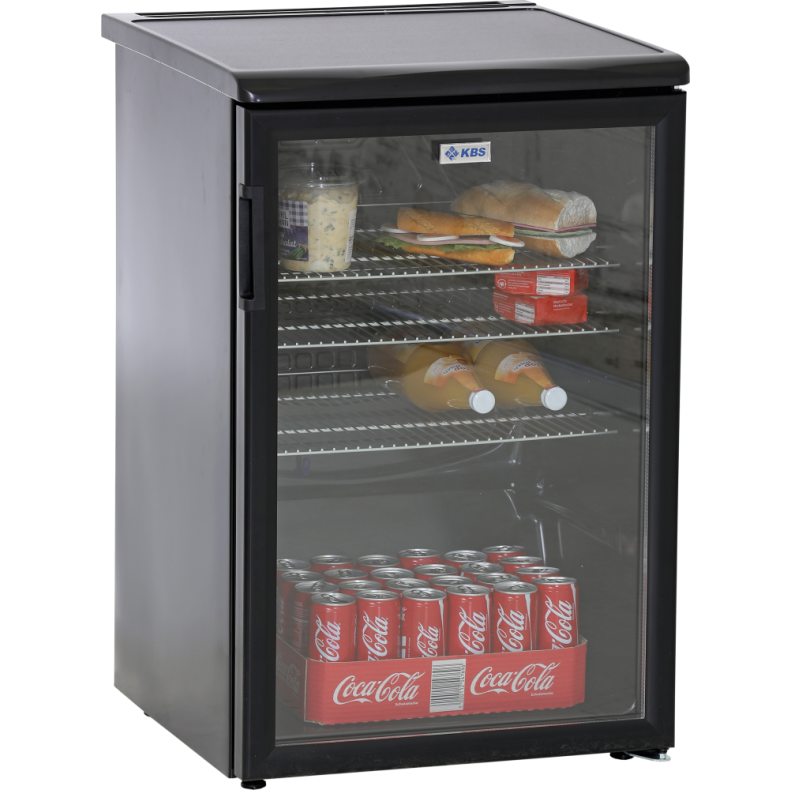 KBS Glastürkühlschrank K 140G schwarz