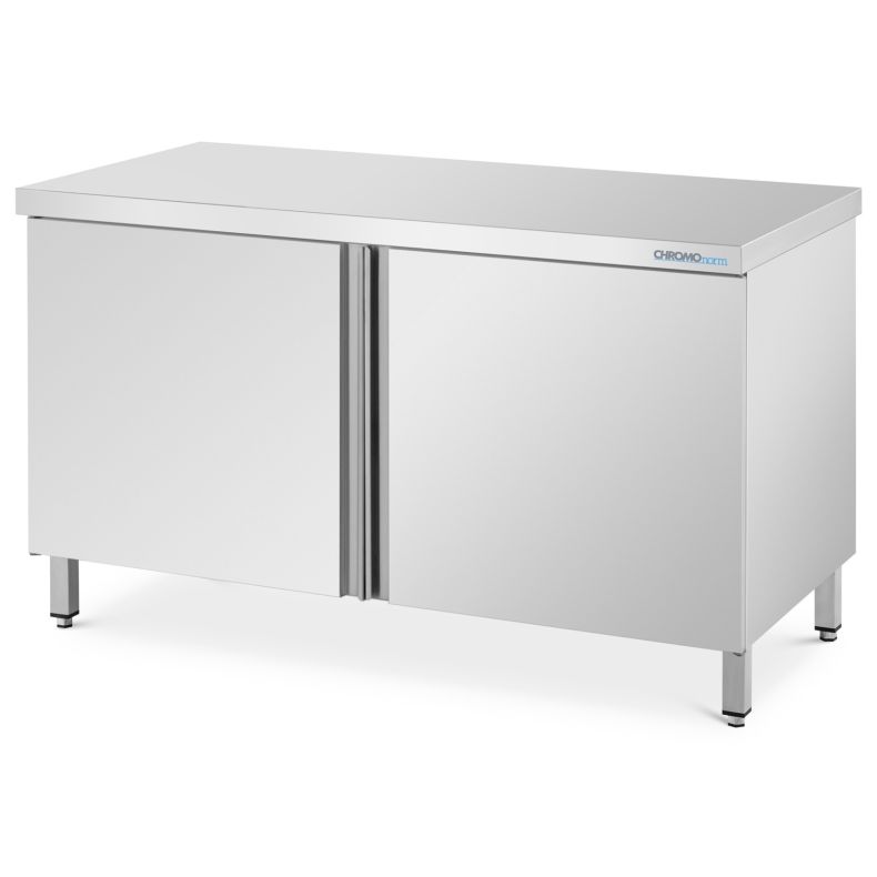 Chromonorm Edelstahl Arbeitsschrank 700 OA Flügeltüren