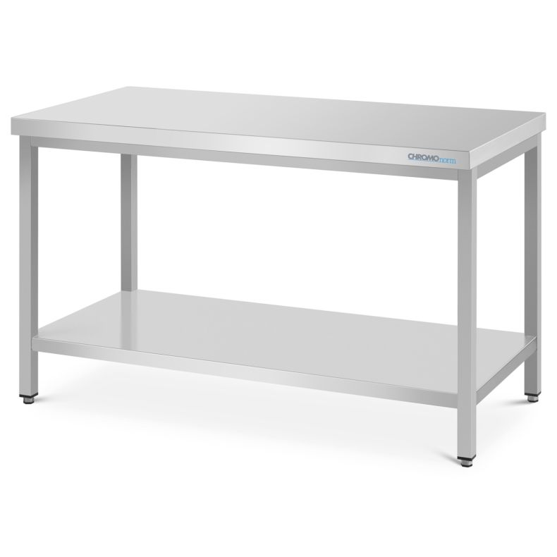 Chromonorm Edelstahl Arbeitstisch 700 OA mit Grundboden