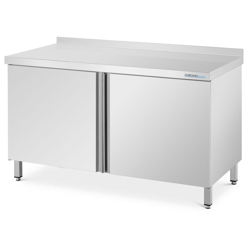 Chromonorm Edelstahl Arbeitsschrank 600 MA Flügeltüren