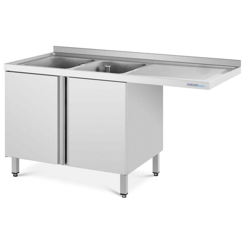 Chromonorm Spülcenter 1900x700 2 Becken links, 2 Türen