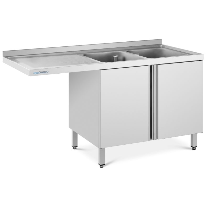 Chromonorm Spülcenter 1500x600 2 Becken rechts, 2 Türen