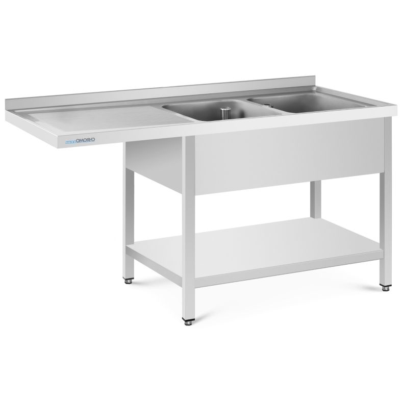 Chromonorm Spülcenter 1600x700 2 Becken rechts, Grundboden