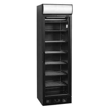 Tefcold Glastür-Tiefkühlschrank UFSC371GCP Black