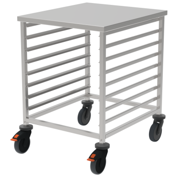Rieber Regalwagen GN 2/1 niedrig, Abweiserrollen