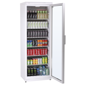 KBS Glastürkühlschrank CD 350 weiß