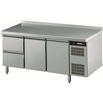 Chromonorm Kühltisch CNS, 2 Türen, 2 Schubladen