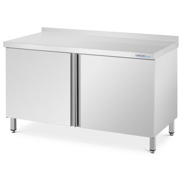 Chromonorm Edelstahl Arbeitsschrank 600 MA Flügeltüren